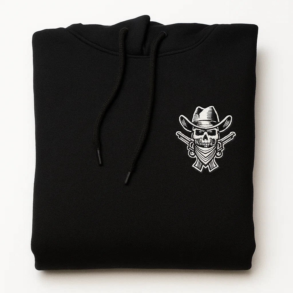 Skull Embroidered Hoodie